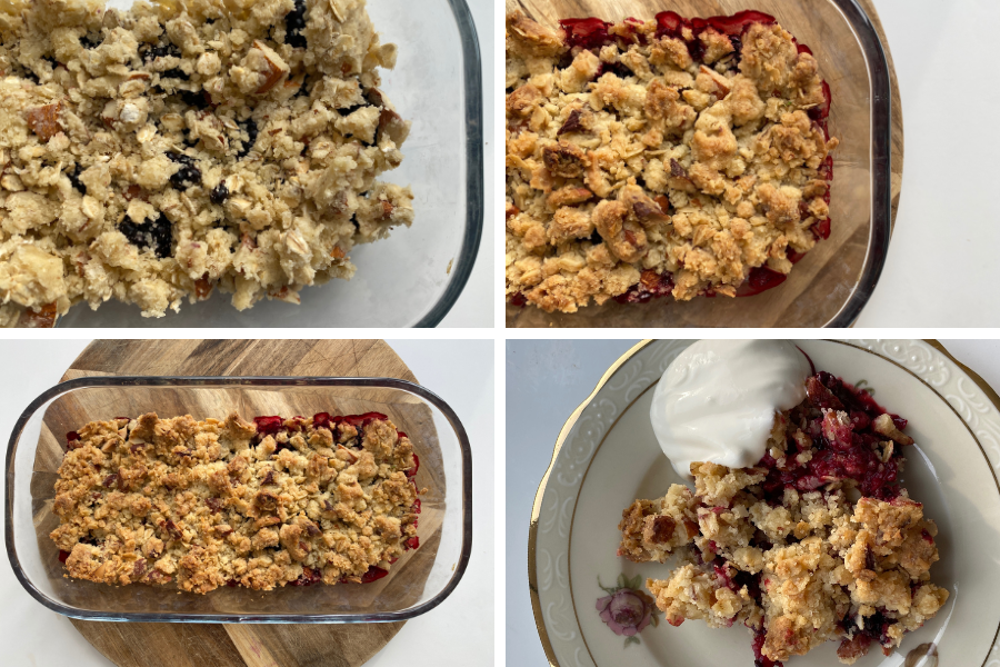 brombær crumble/smuldrekage