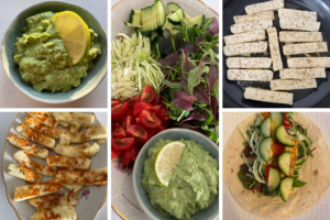 halloumi wraps med guacamole